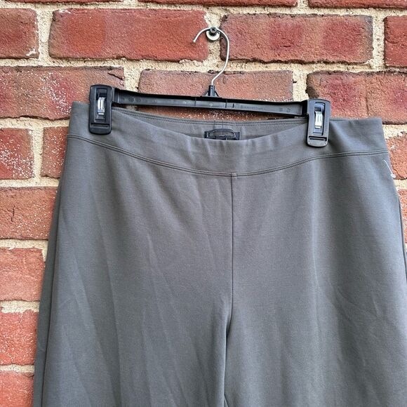 Eileen Fisher $198 washable flex ponte Stretch Tencel gray Ankle Pants M - Picture 8 of 16